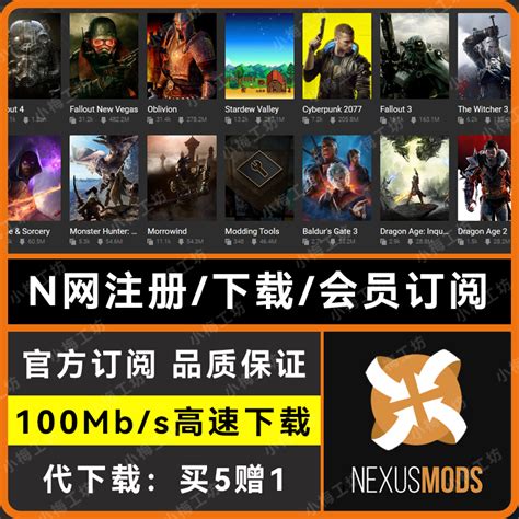 Nexusmods账号注册 韩网N网mod代下 辐射4上古卷轴5星露谷物语Mod-淘宝网