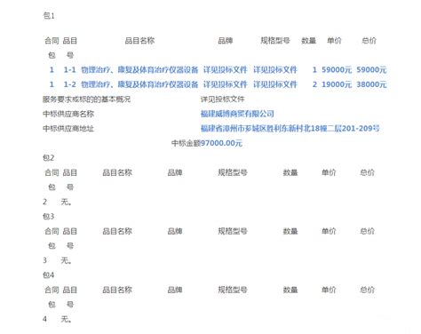 福建省漳州市中医院医疗设备02包（病理、外科、介入、康复）项目采购结果公告91360智慧病理网(手机版)