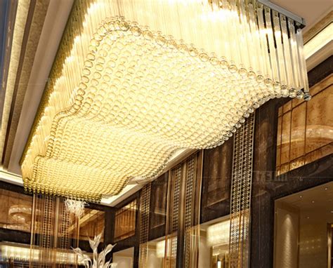 酒店大型宴会厅灯光设计 灯具定制 方案 效果图「孙氏设计」