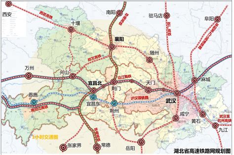 湖北省高速铁路网规划图 - 洛阳周边 - 洛阳都市圈