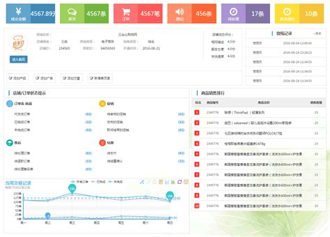 优秀的中文HTML店铺商城订单后台管理系统网站模板 - IT书包