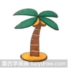 儿童画教程：椰子树-露西学画画