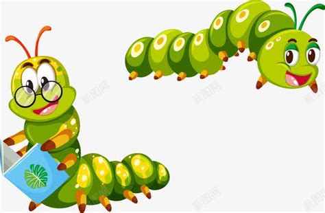 爱看书的毛毛虫图片