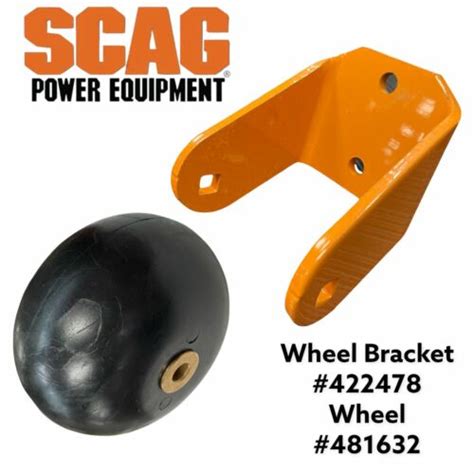 Genuine OEM Scag Deck Anti-Scalp Wheel and Bracket Kit 481632 422478 | eBay