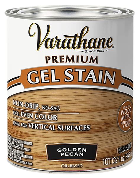 Varathane 358304 Premium Stain, Golden Pecan, Gel, Paste, 1 qt #VORG7607518, 358304