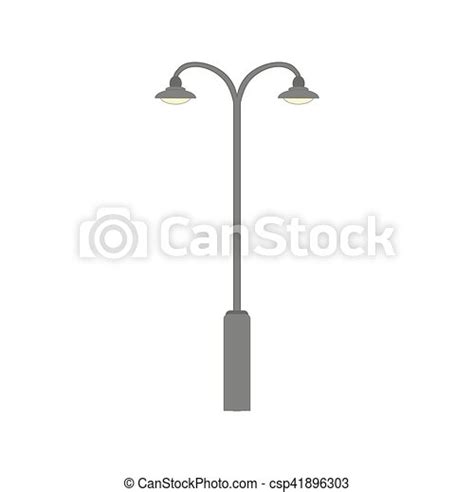 Street light silhouette. flat road lamp symbol icon. vector ...