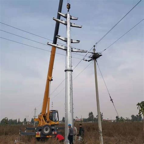 钦州供电段电力线路工10KV架空线直线杆横担安装标准