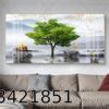 עץ ירוק - תמונת קיר לסלון דגם 3421851 - אתר זכוכית Zhohit