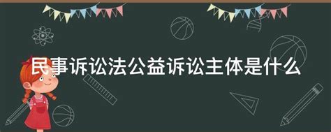 民事诉讼法公益诉讼主体是什么 - 业百科