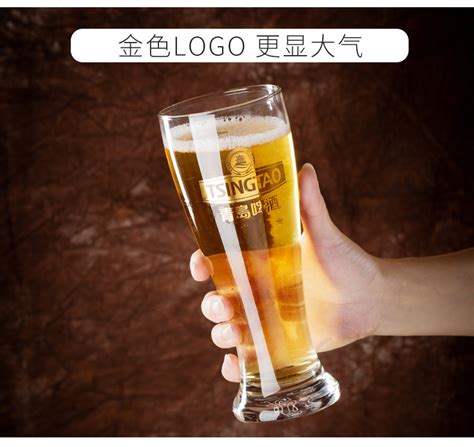 青岛啤酒专用啤酒杯 商用500ml玻璃扎啤杯子 大号1000ml特色酒杯-阿里巴巴
