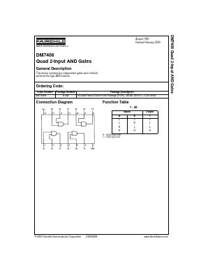 7408 Datasheet - Quad 2-Input AND Gates - Motorola PDF