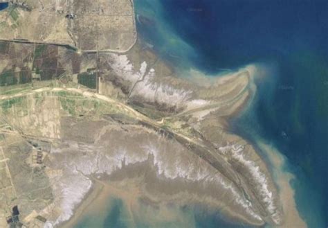 黄河三角洲最新卫星图-黄河口2021最新卫星图