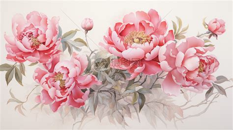 牡丹~画壁图片