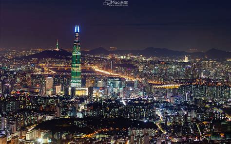 韩国首尔市中心城市景观高清图片下载-正版图片502911327-摄图网