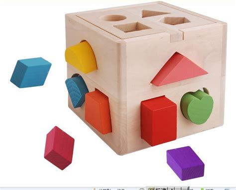 十六孔智力盒 形状配对积木数数盒 4301木制益智_伴我乐工艺玩具厂_义乌购