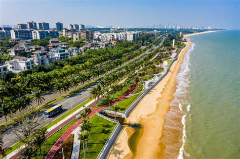 航拍海南海口西海岸观海台海滩,海洋海岛,自然风景,摄影,汇图网www.huitu.com