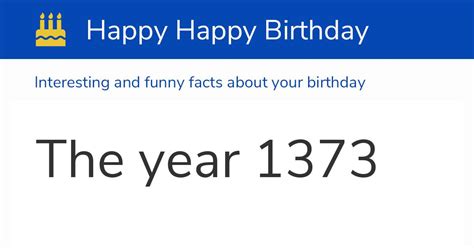 The year 1373: Calendar, history and birthdays