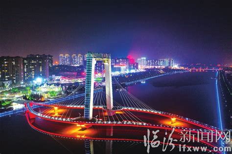 航拍镜头下的襄汾县城市夜景_临汾新闻网