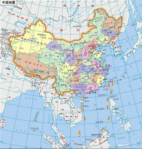 中国地图全图高清版,中国完整版地图,中国地图带省份_初高中地理网