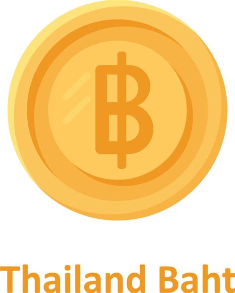 Thailand Baht Coin Isolated Vector icon which can easily modify or edit ...