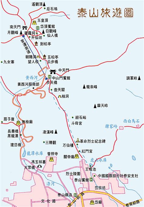 泰山地图图片