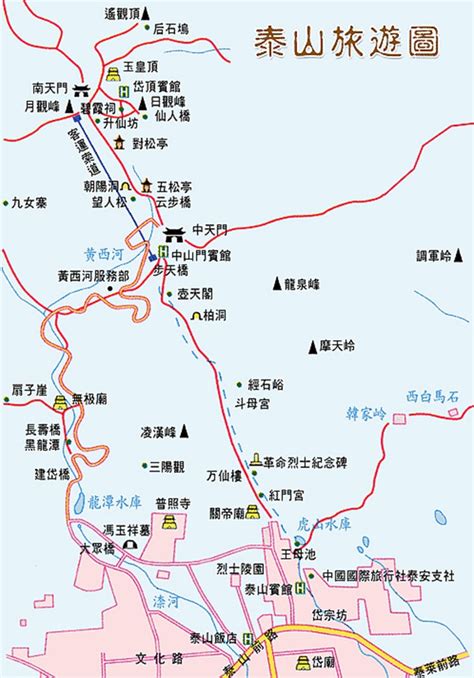 泰山游览路线图,泰山索道,泰山登山完整路线图(第5页)_大山谷图库