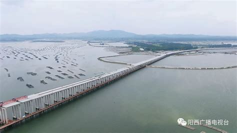 壮观！阳江港特大桥海中栈桥全面贯通_施工