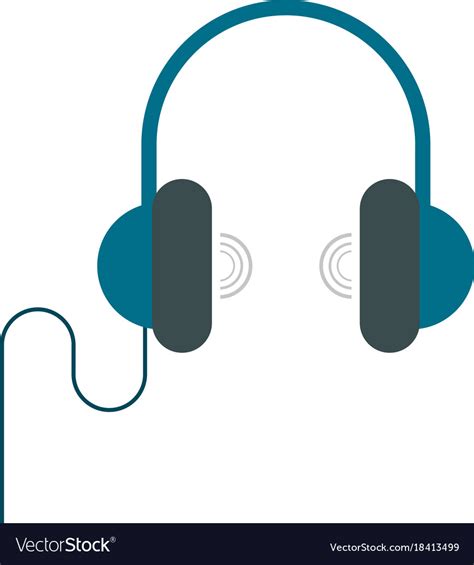 Music headphones isolated Royalty Free Vector Image