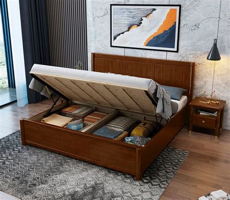皇庭名匠家具现代中式深色实用卧室大床-逛蠡口家具导购平台