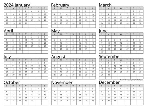 Printable 2024 Full Year Calendar 2024 Calendar Downl - vrogue.co