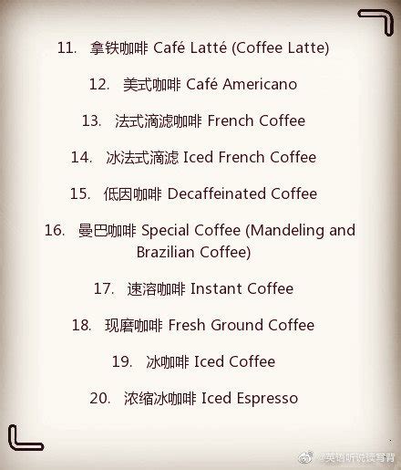 史上最全的咖啡名称英文叫法，以后不只是会Coffee这个单词啦__财经头条