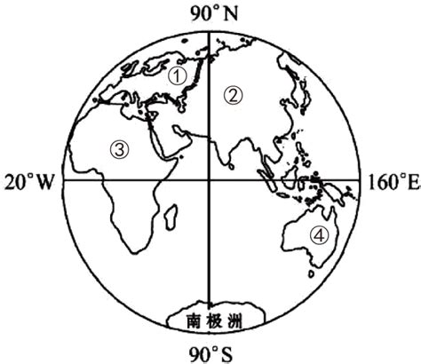 东西半球的分界线是（）A．0°经线和180°经线的经线圈B．西经10°和东经170°C．西经20°和东经160°的经线圈D．西经90°和东经 ...