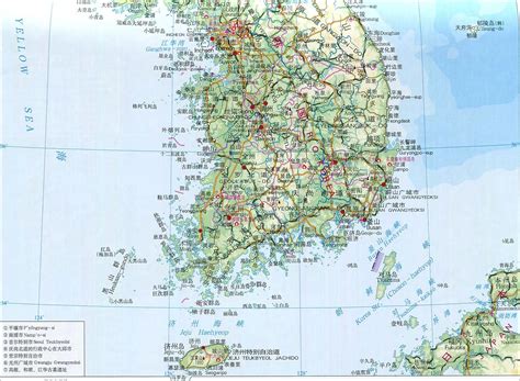 韩国地图中文版高清 - 韩国地图 - 地理教师网