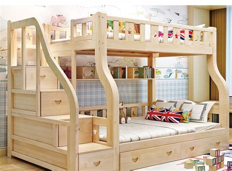 高低床小房间儿童床省空间双层多功能小户型上下铺两层子母床YS-1-阿里巴巴