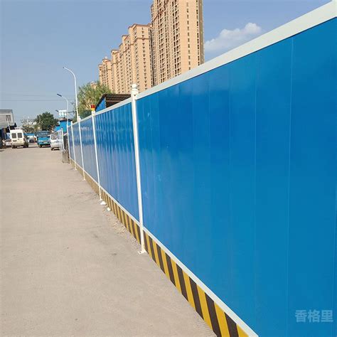 蓝色2米高彩钢围挡 - 彩钢围挡 - 成都蓉锦装饰护栏有限公司