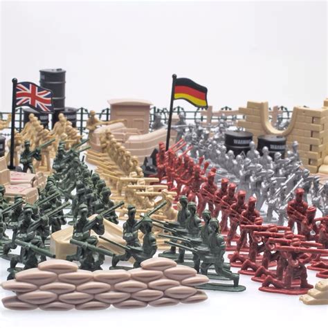 玩具兵人军事模型套装塑料大士兵战争沙盘打仗场景小兵人儿童包邮-淘宝网