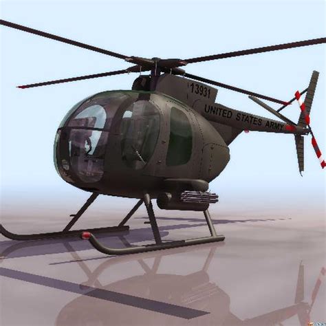 MH-6 小鸟式轻型直升机3D模型图纸-CATpart、IGS格式_IGES_模型图纸下载 – 懒石网