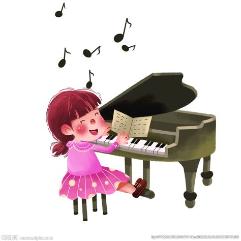 弹钢琴的女孩元素素材下载-正版素材401774603-摄图网
