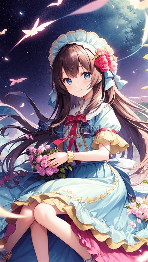 夏日甜美女生二次元头像