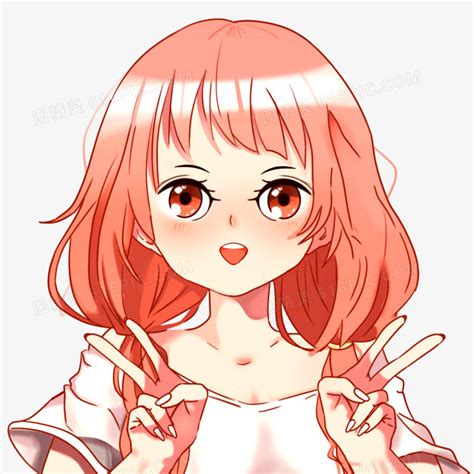 漫画甜美女生头像图片