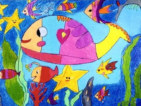 儿童水彩画简单教程：如何画有创意的小鱼-露西学画画