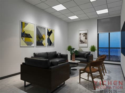 600平米办公室装修案例_效果图-郴州森美达集团现代办公室-意辰装饰
