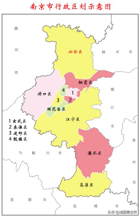 南京各大学位置分布图