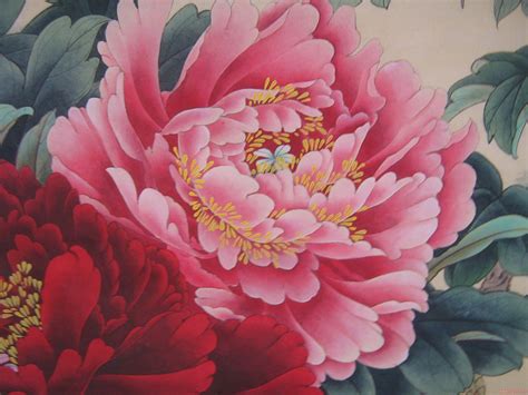 牡丹~画壁图片