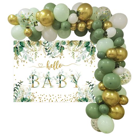 Buy Sage Green Baby Shower Decorations Greenery Baby Shower with Sage ...