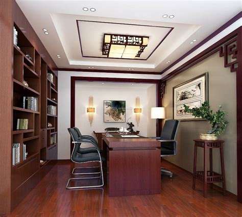 老总办公室装修设计效果图-上海办公室装修可鼎设计有限公司