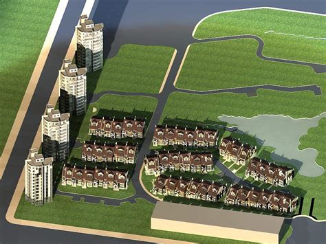 黄山别墅区3dmax 模型下载-光辉城市