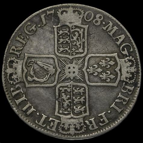Coin - Crown (5 Shillings), Queen Anne, Great Britain, 1708