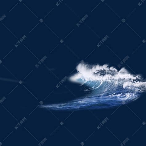 蓝色海洋大风大浪海浪元素素材图片免费下载-千库网