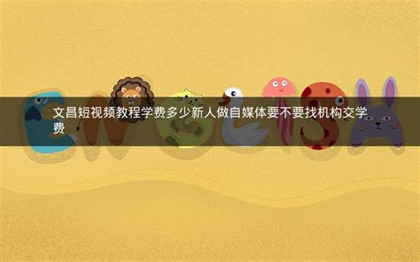 文昌短视频教程学费多少新人做自媒体要不要找机构交学费-抖汇吧